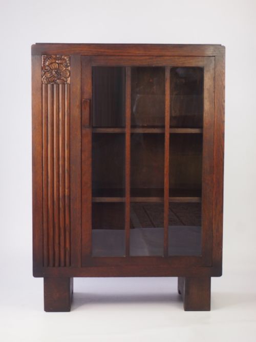 Small Art Deco Oak Bookcase