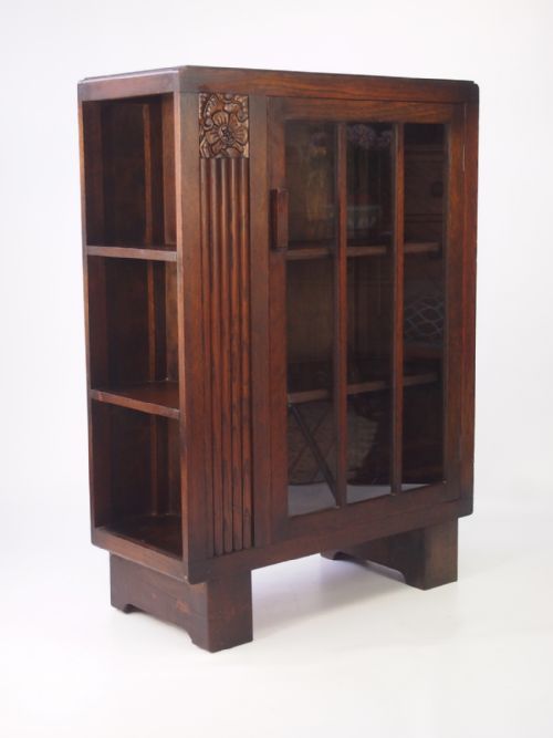 fig 1. Small Art Deco Oak Bookcase