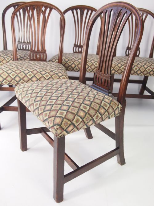 fig 1. Set 6 Georgian Mahogany Dining Chairs