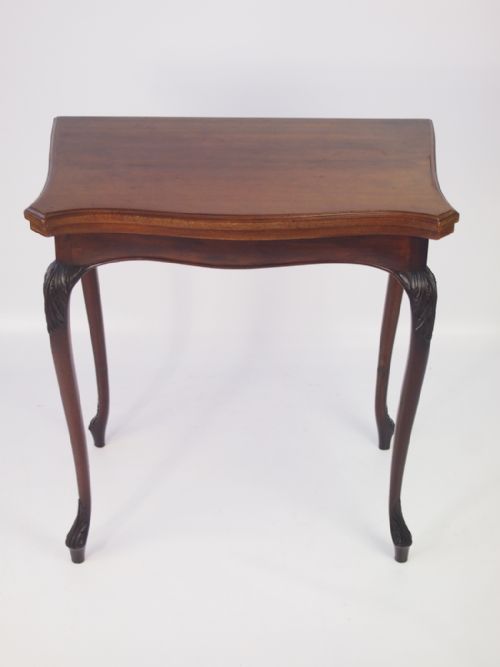 fig 1. Edwardian Mahogany Card Table or Writing Table