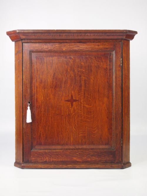 Small Georgian Oak Corner Cupboard