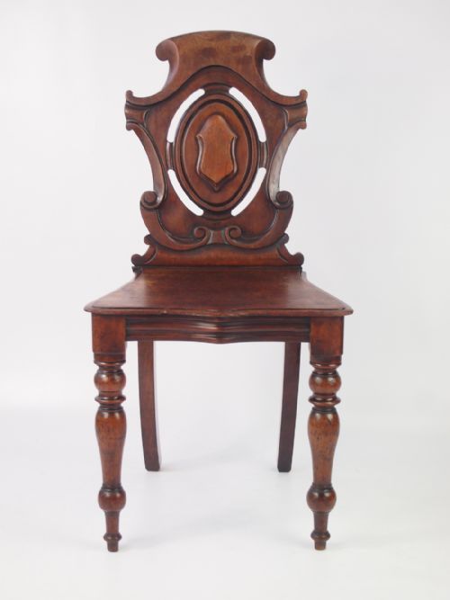 Victorian Mahogany Shield Back Hall Chair