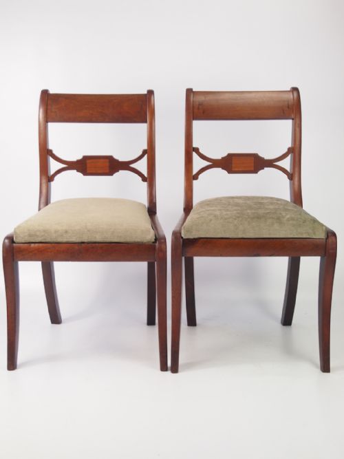 Pair Antique Regency Mahogany Chairs