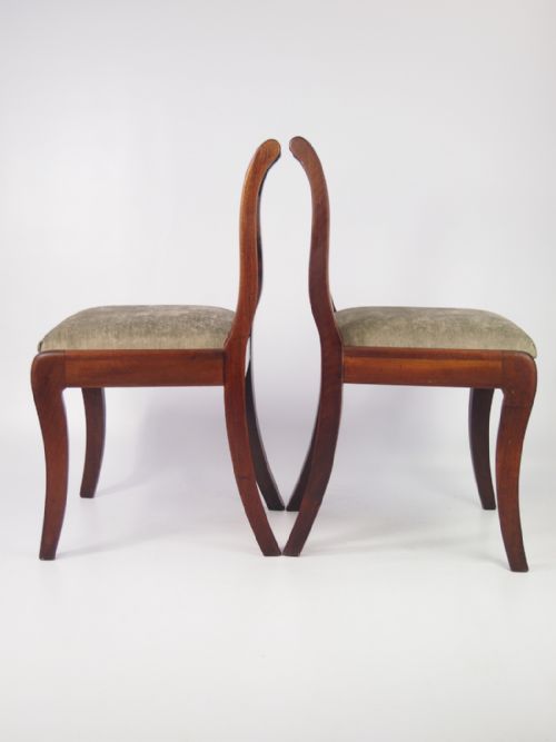fig 1. Pair Antique Regency Mahogany Chairs