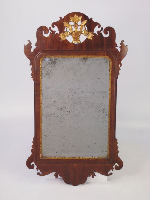 Georgian Mahogany Fretwork Chippendale Mirror
