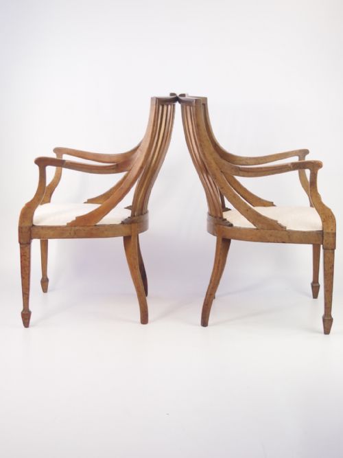 fig 1. Pair Edwardian Mahogany Tub Chairs