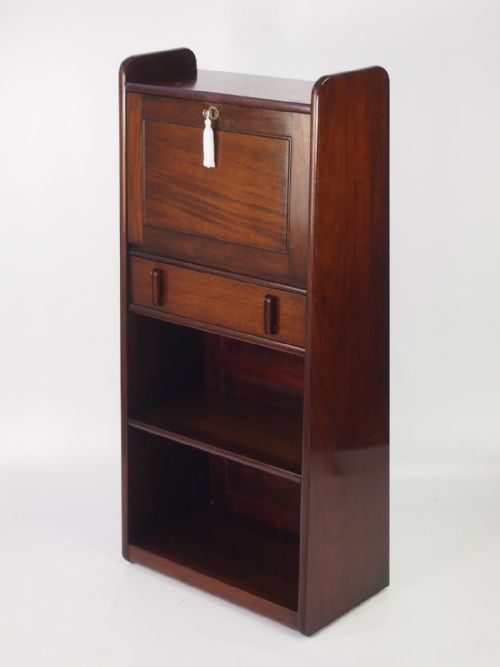 Slim Art Deco Mahogany Bureau
