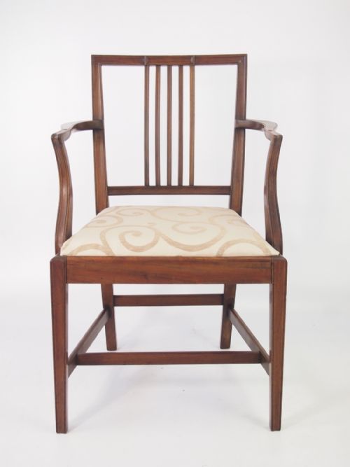 fig 1. Pair Antique Edwardian Mahogany Chairs