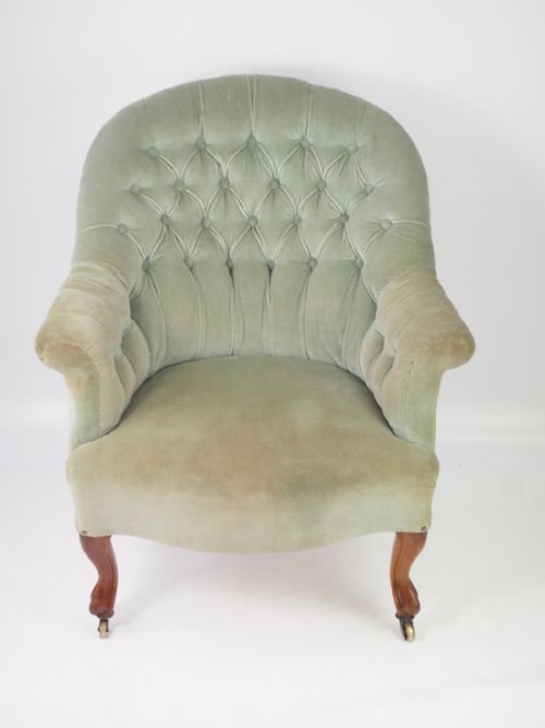 fig 1. Victorian Button Back Armchair by John Taylor & Sons Edinburgh