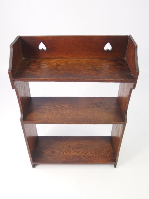 Small Arts & Crafts Oak Hanging Wall Shelves
