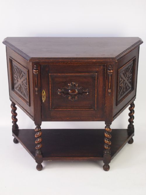 Oak Credence Hall Cupboard