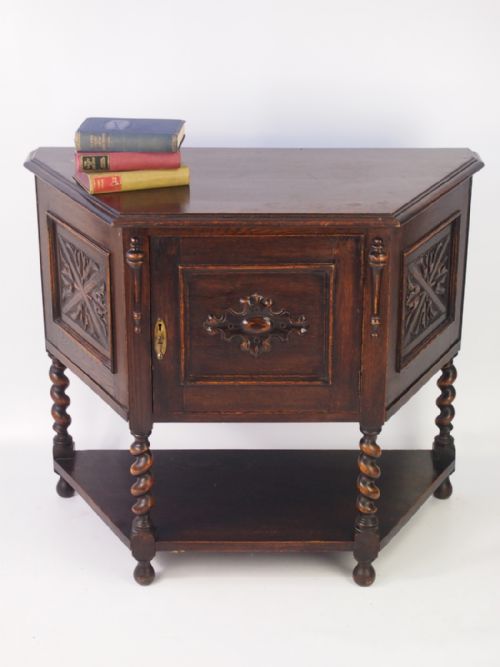 fig 1. Oak Credence Hall Cupboard