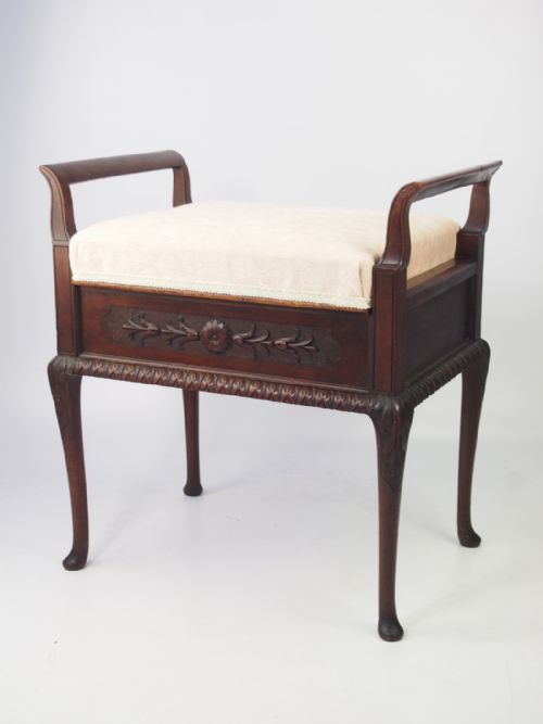 Edwardian Mahogany Piano Stool