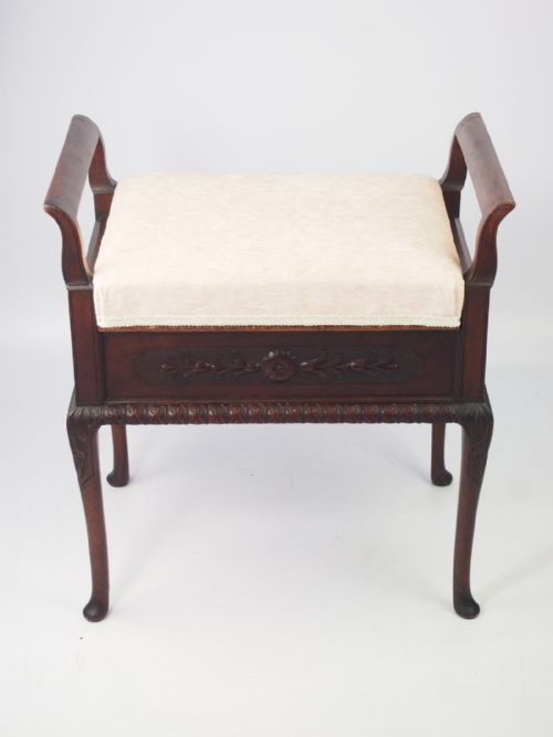 fig 1. Edwardian Mahogany Piano Stool