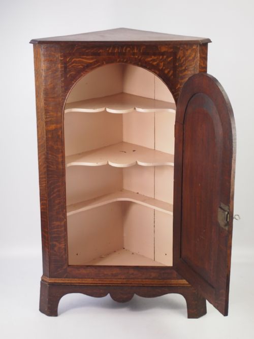 fig 1. Georgian Oak Floor Standing Corner Cupboard
