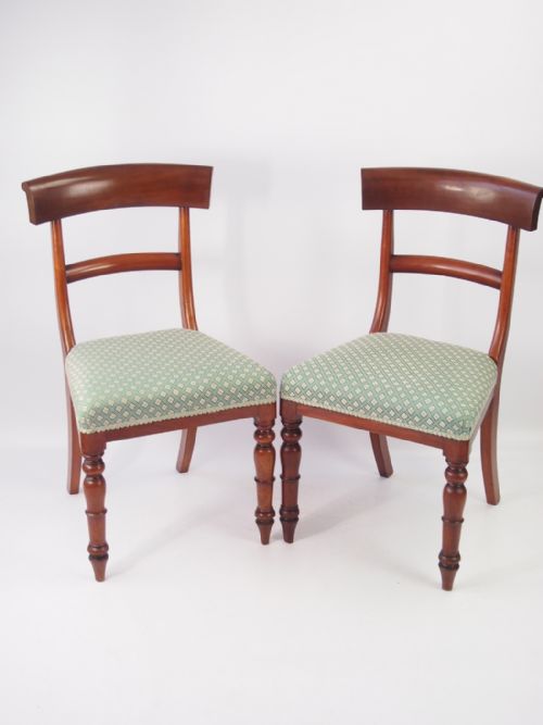 fig 1. Pair Victorian Mahogany Side Chairs