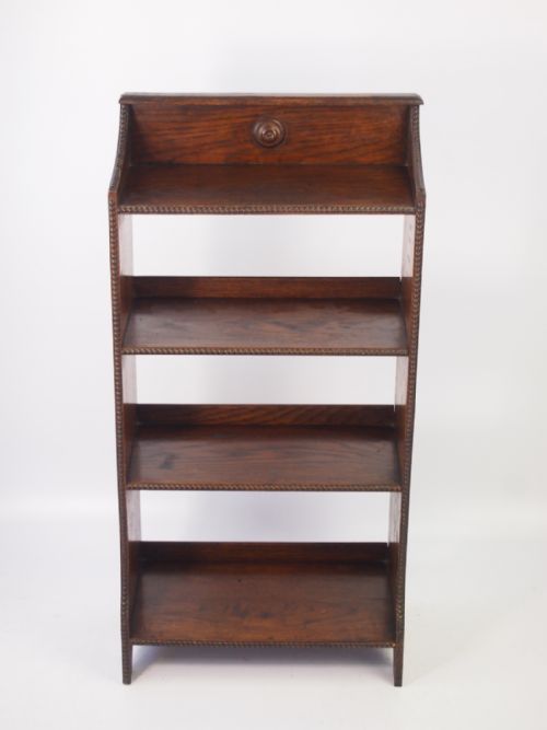 fig 1. Small Edwardian Oak Open Bookcase