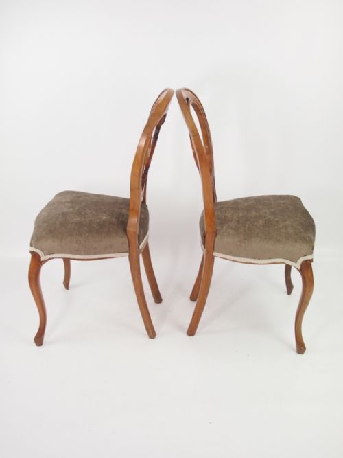 fig 1. Set 6 Victorian Balloon Back Chairs