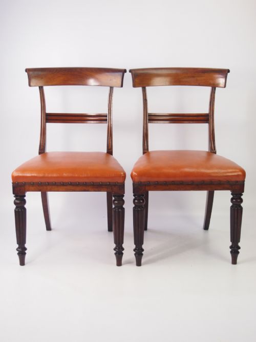Pair Victorian Mahogany Side Chairs