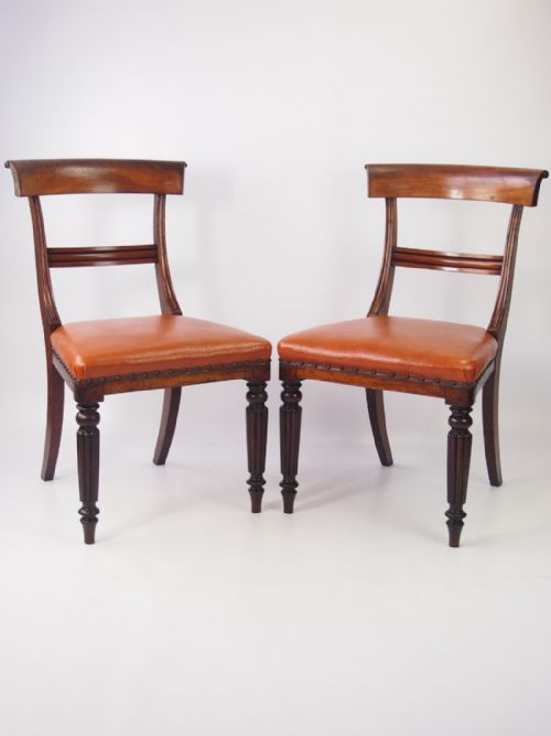 fig 1. Pair Victorian Mahogany Side Chairs