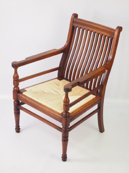 Edwardian Arts & Crafts Walnut Armchair