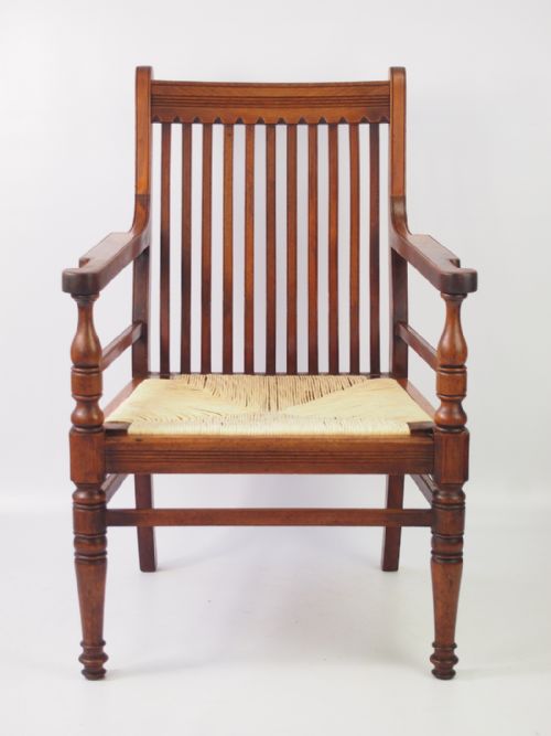 fig 1. Edwardian Arts & Crafts Walnut Armchair