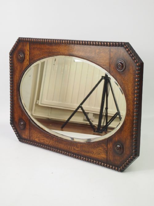 fig 1. Octagonal Oak Framed Mirror