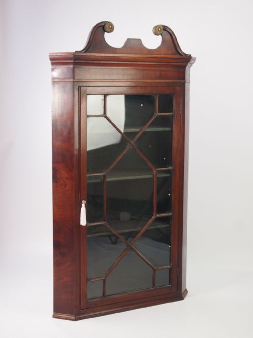 fig 1. Georgian Mahogany Corner Cupboard
