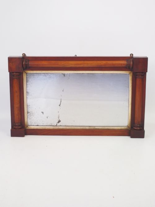 Small Regency Mahogany Overmantle Mirror