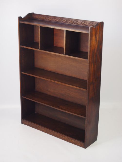 Tall Oak Open Bookcase