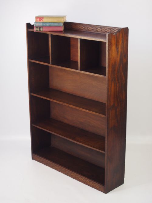 fig 1. Tall Oak Open Bookcase