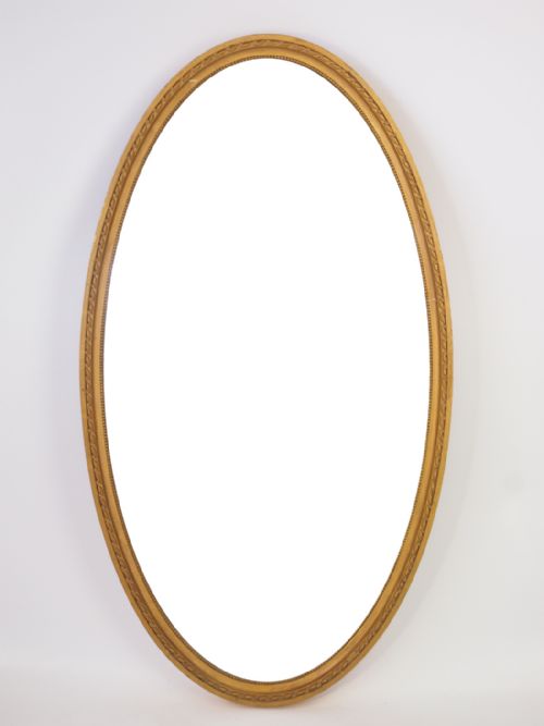 Large Oval Gilt Framed Mirror