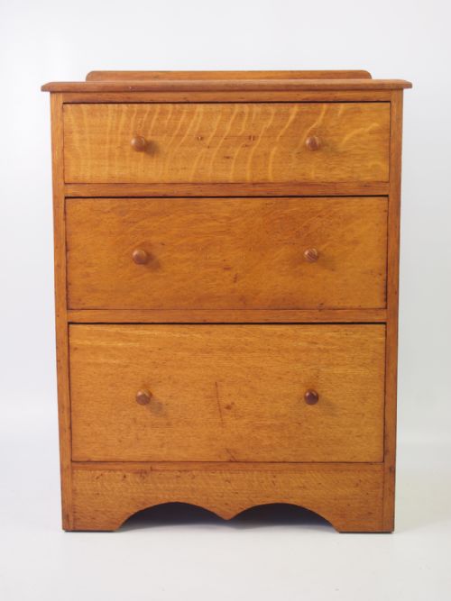 Small Edwardian Oak Chest of Drawers