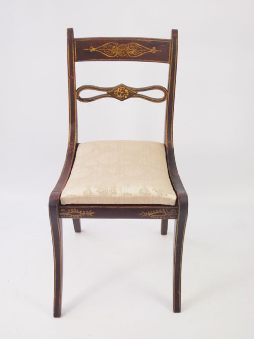 fig 1. Antique Painted Regency Chair