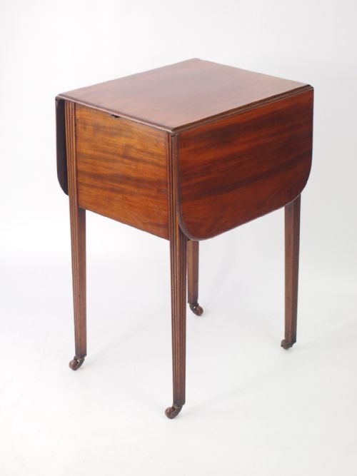 Small Mahogany Drop Leaf Table with Secret Compartment