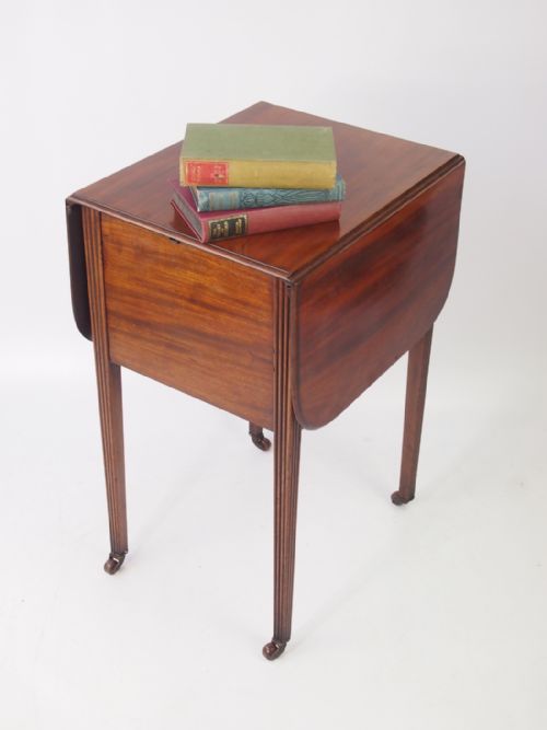 fig 1. Small Mahogany Drop Leaf Table with Secret Compartment