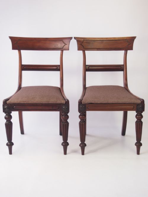 fig 1. Pair Victorian Mahogany Side Chairs
