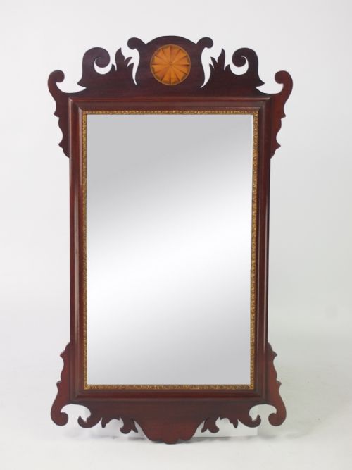 Edwardian Mahogany Chippendale Fretwork Mirror