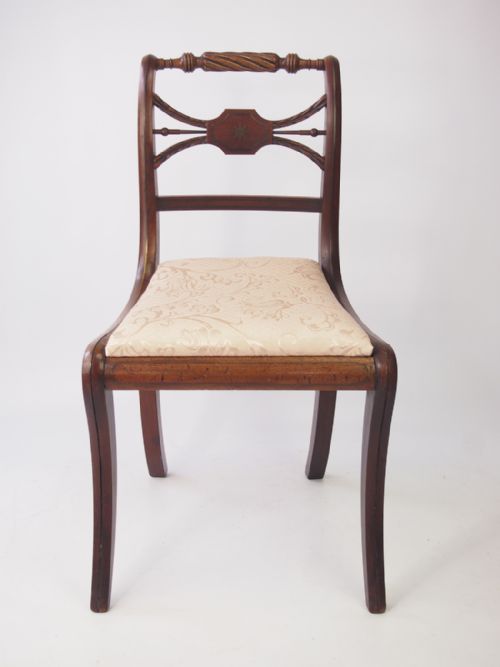 fig 1. Regency Mahogany & Brass Inlaid Trafalgar Chair
