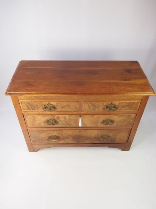 fig 1. Victorian Burr Walnut Chest of Drawers