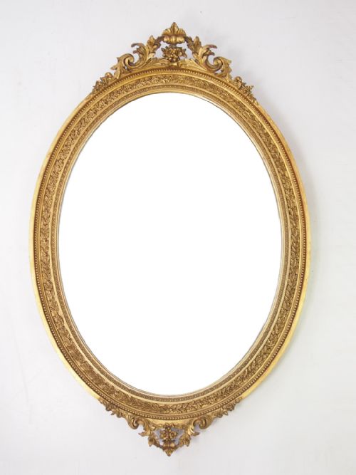 Victorian Oval Gilt Framed Mirror
