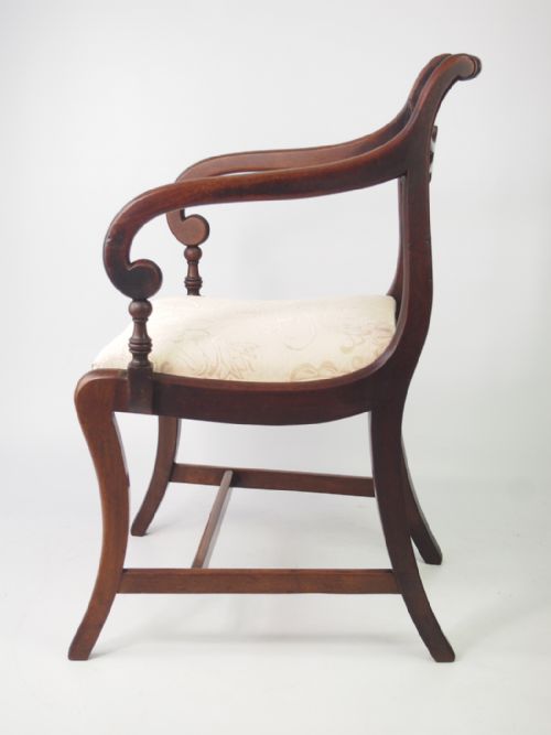 fig 1. Regency Mahogany & Brass Inlaid Trafalgar Armchair