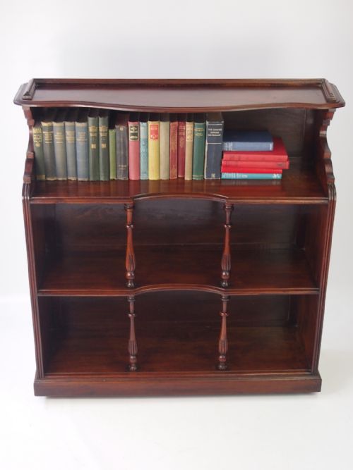 fig 1. Victorian Mahogany Open Bookcase