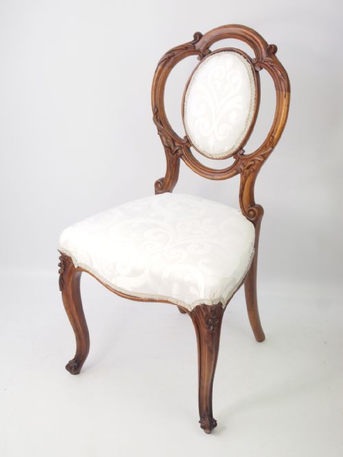fig 1. Victorian Walnut Balloon Chair