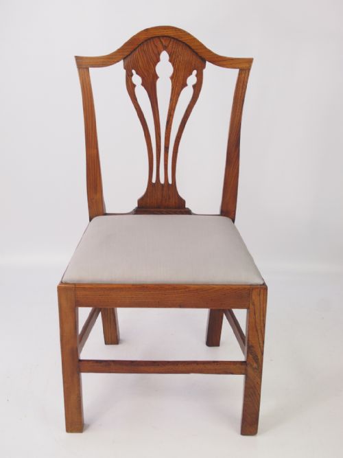 fig 1. Set 4 Georgian Elm Dining Chairs