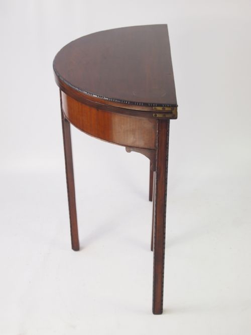 fig 1. Edwardian Mahogany Demi Lune Card Table