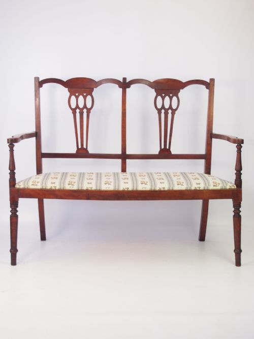 Edwardian Two Seater Parlour Settee