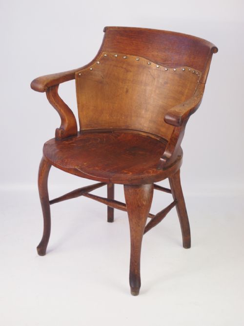 fig 1. Edwardian Oak Desk Chair