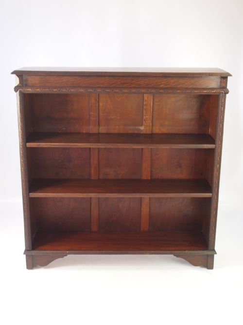 fig 1. Edwardian Oak Open Bookcase