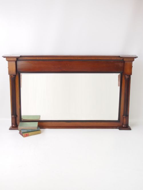 fig 1. Victorian Mahogany Overmantle Mirror